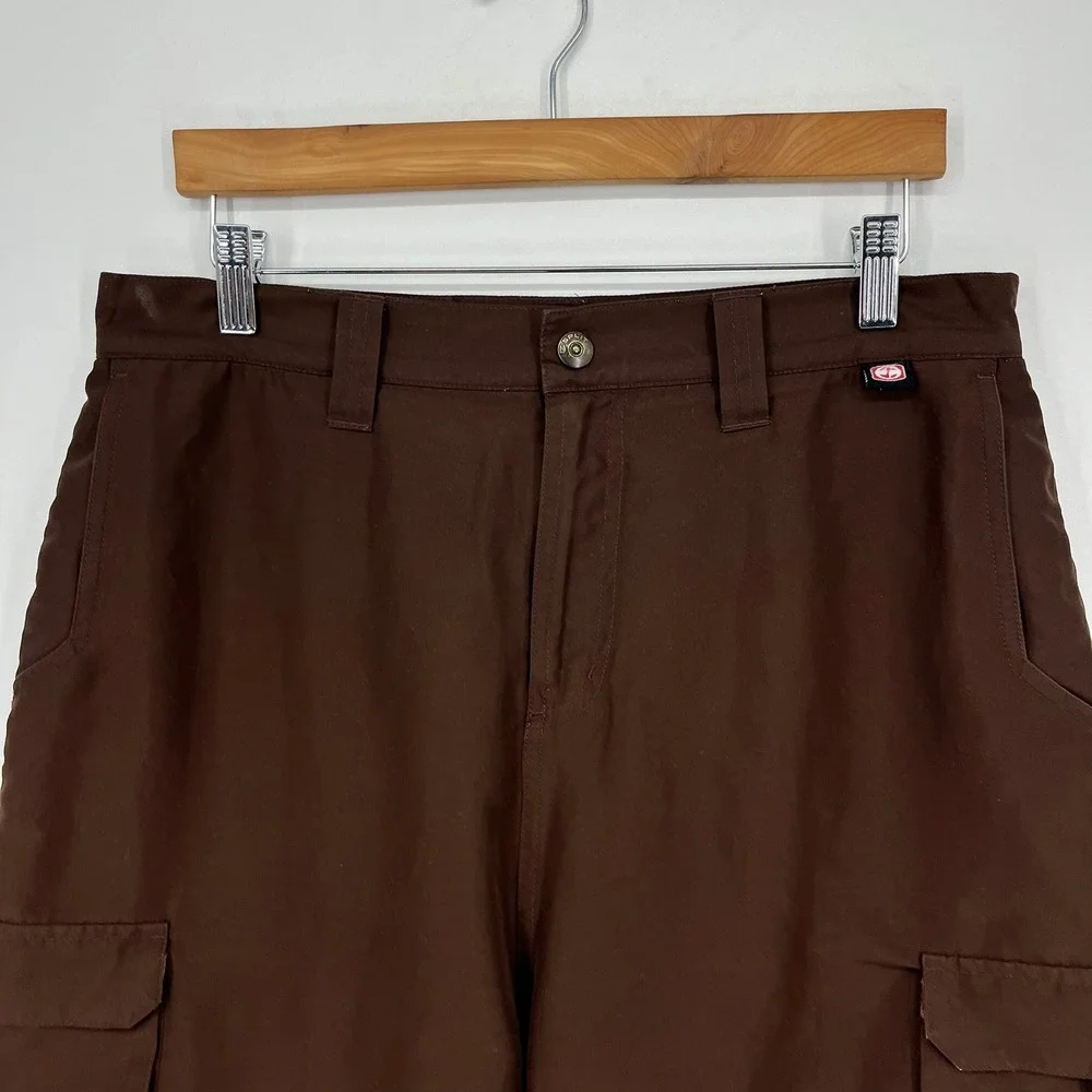 Split‎ Mens Cargo Shorts Brown Mesh Lined Skateboarding Streetwear Size 32